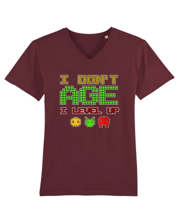 I Don't Age I Level Up Old Gamer Burgundy