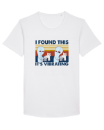 I Found This It's Vibrating Alien Vintage Tricou mânecă scurtă guler larg Bărbat Skater