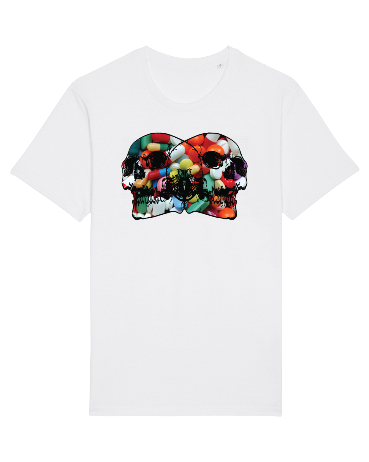 Tricou mânecă scurtă Unisex Rocker White