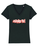 Ogoaie-te II Tricou mânecă scurtă guler V Damă Evoker
