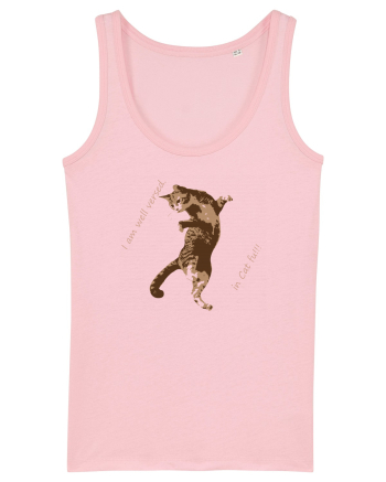 Cat Fu Fighting Cotton Pink