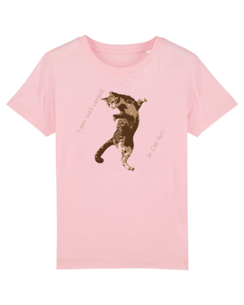 Cat Fu Fighting Cotton Pink