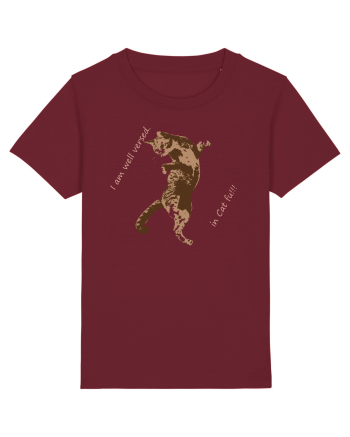Cat Fu Fighting Burgundy