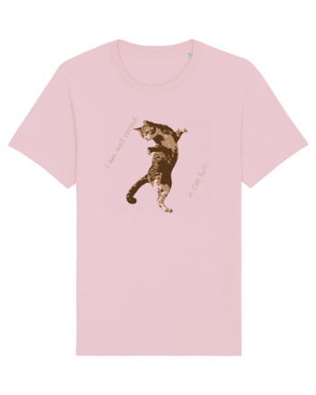 Cat Fu Fighting Cotton Pink