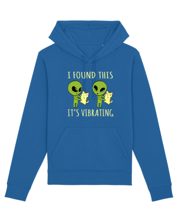 I Found This It's Vibrating Funny Alien Cat Royal Blue