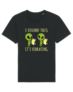 I Found This It's Vibrating Funny Alien Cat Tricou mânecă scurtă Unisex Rocker