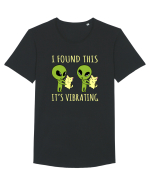 I Found This It's Vibrating Funny Alien Cat Tricou mânecă scurtă guler larg Bărbat Skater