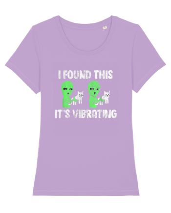 I Found This It's Vibrating Funny Cat Alien Lavender Dawn