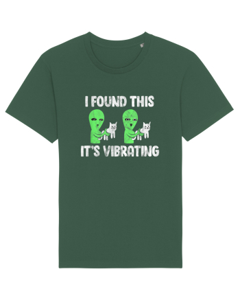I Found This It's Vibrating Funny Cat Alien Bottle Green