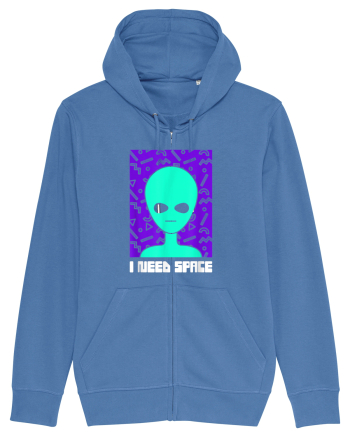 I Need Space Funny Alien Bright Blue