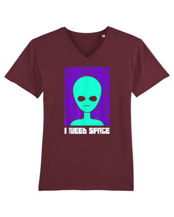 I Need Space Funny Alien Burgundy
