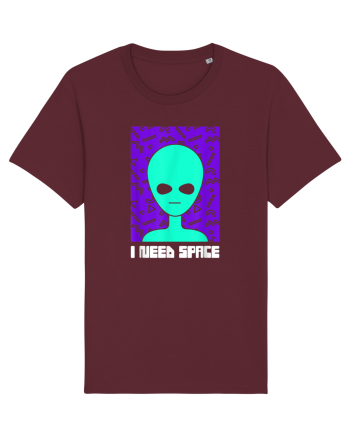 I Need Space Funny Alien Burgundy