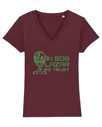 In Bob Lazar We Trust Burgundy