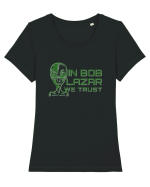 In Bob Lazar We Trust Tricou mânecă scurtă guler larg fitted Damă Expresser