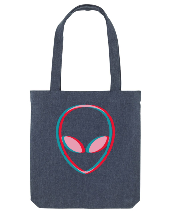 Inspired Alien Glitch Hipster Midnight Blue