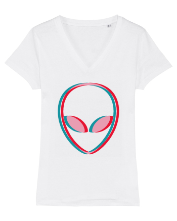 Inspired Alien Glitch Hipster White