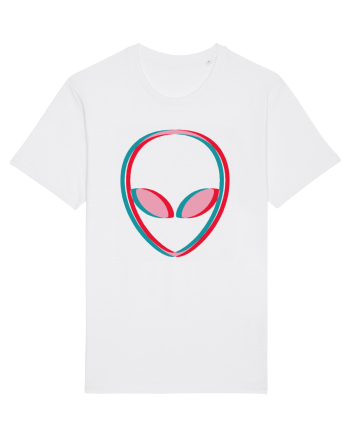 Inspired Alien Glitch Hipster White