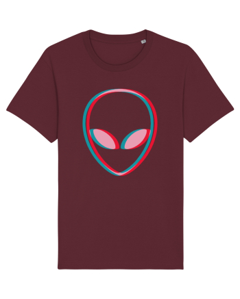 Inspired Alien Glitch Hipster Burgundy