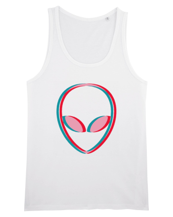 Inspired Alien Glitch Hipster White