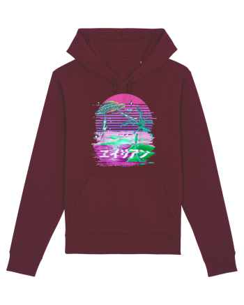 Japanese UFO Alien Vaporwave Otaku Burgundy