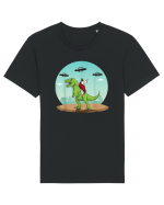 Jesus Riding A Dinosaur Funny UFO Tricou mânecă scurtă Unisex Rocker