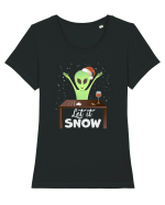 Let It Snow Cool White Tricou mânecă scurtă guler larg fitted Damă Expresser
