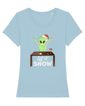 Let It Snow Cool White Sky Blue