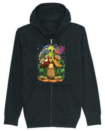 Magic Mushroom Alien Trippy Shroom Black