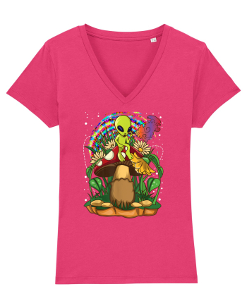 Magic Mushroom Alien Trippy Shroom Raspberry