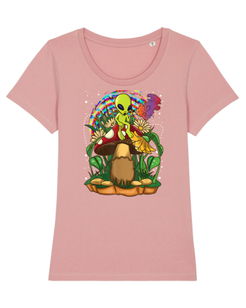 Magic Mushroom Alien Trippy Shroom Canyon Pink
