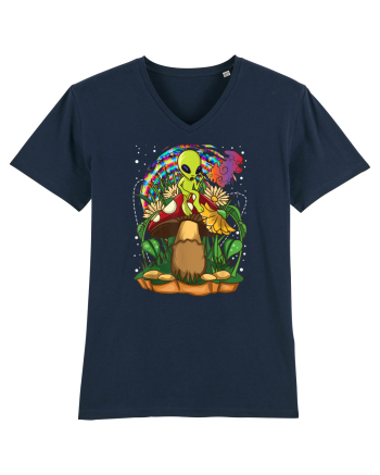 Magic Mushroom Alien Trippy Shroom French Navy