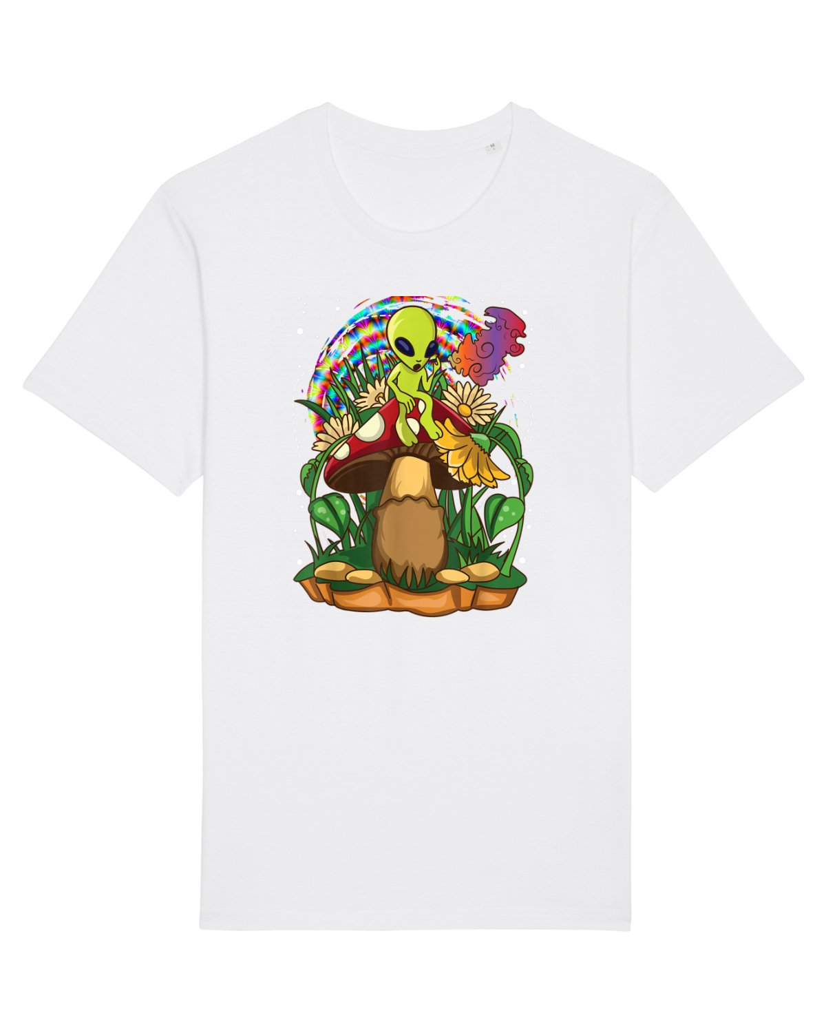 Tricou mânecă scurtă Unisex Rocker White