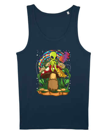 Magic Mushroom Alien Trippy Shroom Navy
