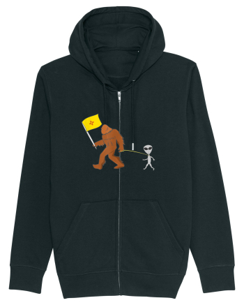 New Mexico Flag Bigfoot Walking Alien Black