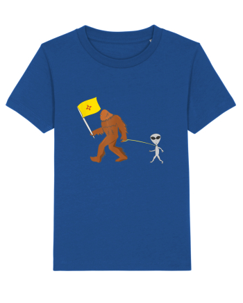 New Mexico Flag Bigfoot Walking Alien Majorelle Blue