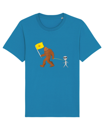 New Mexico Flag Bigfoot Walking Alien Azur
