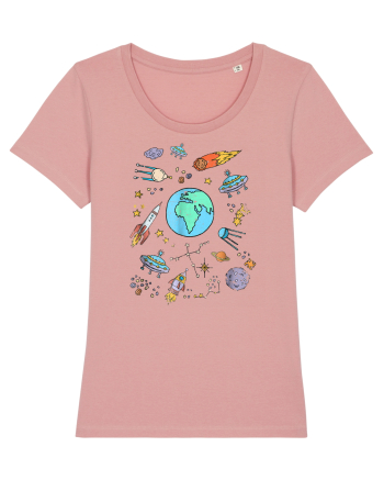 Outer Space UFO Rocket Canyon Pink