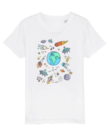 Outer Space UFO Rocket White