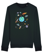 Outer Space UFO Rocket Bluză mânecă lungă Unisex Rise