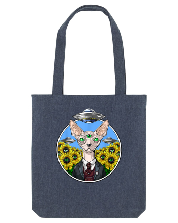 Psychedelic Hairless Sphynx Cat Midnight Blue