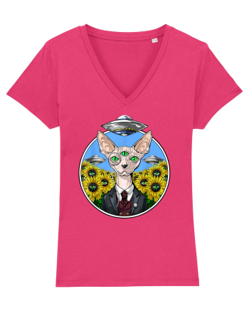 Psychedelic Hairless Sphynx Cat Raspberry
