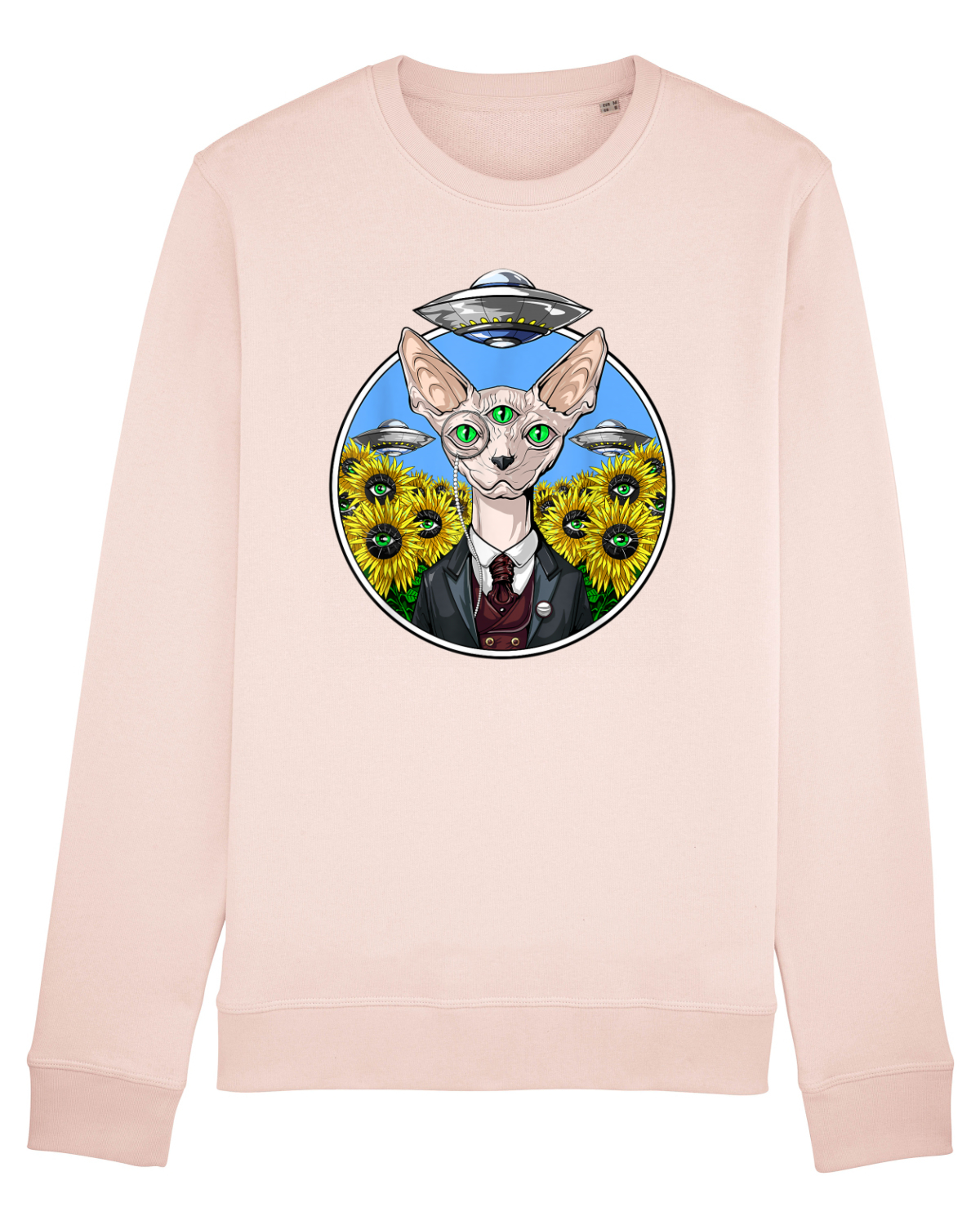 Bluză mânecă lungă Unisex Rise Candy Pink
