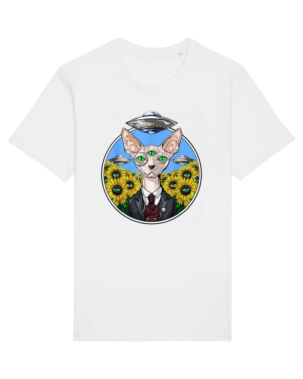 Tricou mânecă scurtă Unisex Rocker White