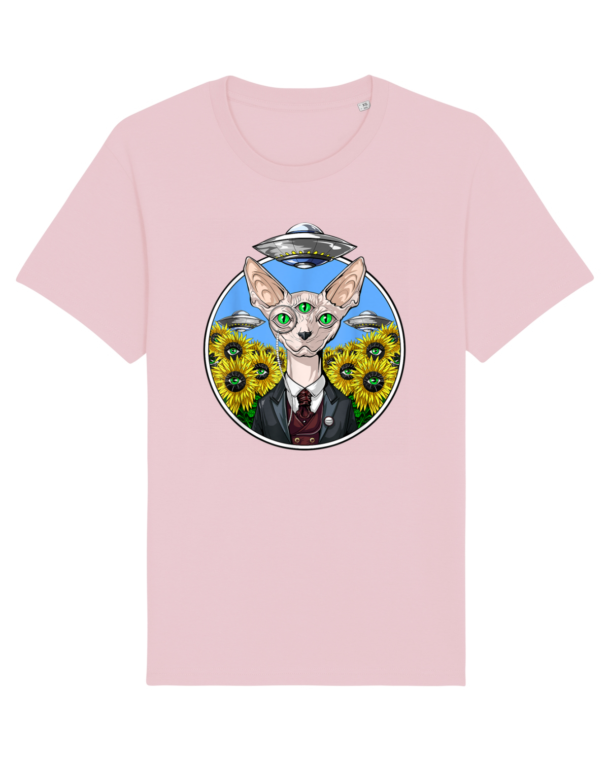 Tricou mânecă scurtă Unisex Rocker Cotton Pink