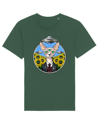 Psychedelic Hairless Sphynx Cat Bottle Green