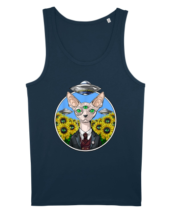 Psychedelic Hairless Sphynx Cat Navy