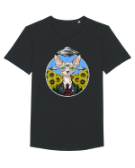 Psychedelic Hairless Sphynx Cat Tricou mânecă scurtă guler larg Bărbat Skater