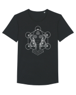 Psychedelic Sacred Geometry Alien Tricou mânecă scurtă guler larg Bărbat Skater