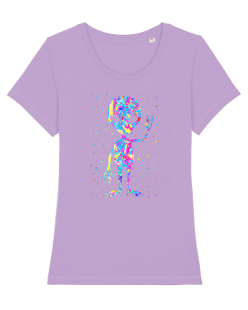 Retro 1970s Tie Dye Groovy Alien Peace Lavender Dawn