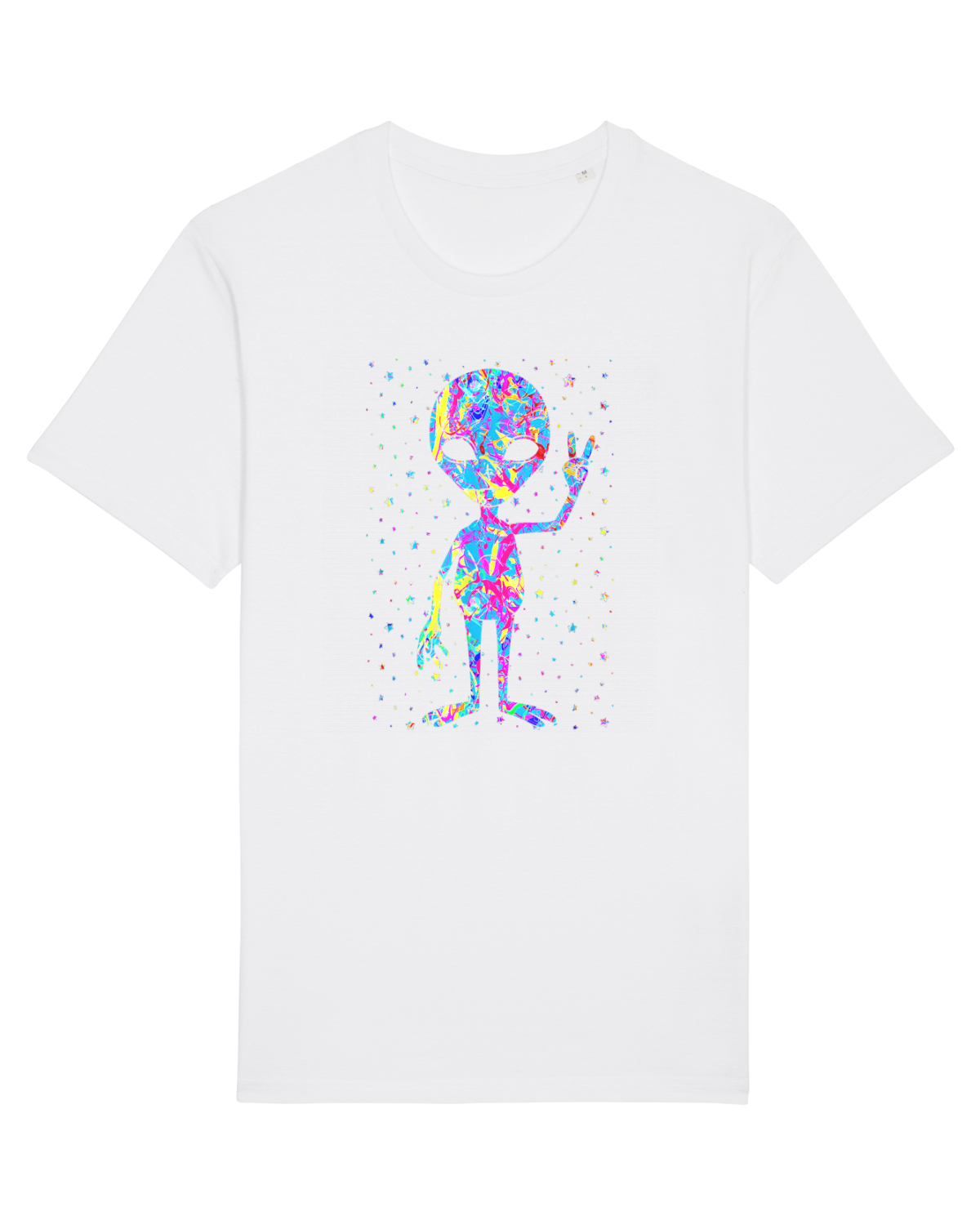 Tricou mânecă scurtă Unisex Rocker White